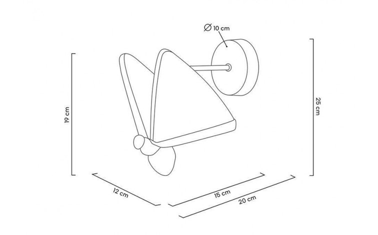 Lampa Ścienna BUTTERFLY S Złoty