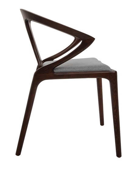 Krzesło INEZ Orzech/Szare