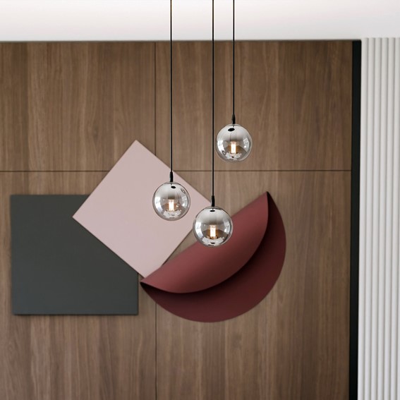 Lampa Wisząca COSMO 3 PREMIUM Czarny/Grafitowy