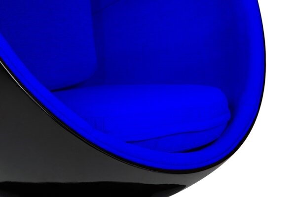 Fotel BALL BLACK Czarny/Niebieski