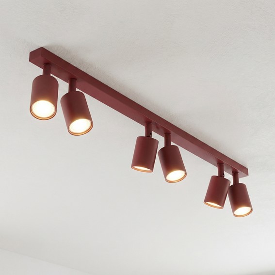 Lampa Sufitowa FLASH 6 Burgundowy