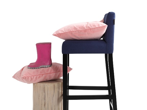 Stołek Barowy z Oparciem Wilton Bar 41x45x113 Personalizowany