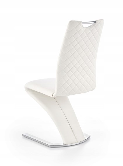 Krzesło K188 Chrom/Biały Ekoskóra