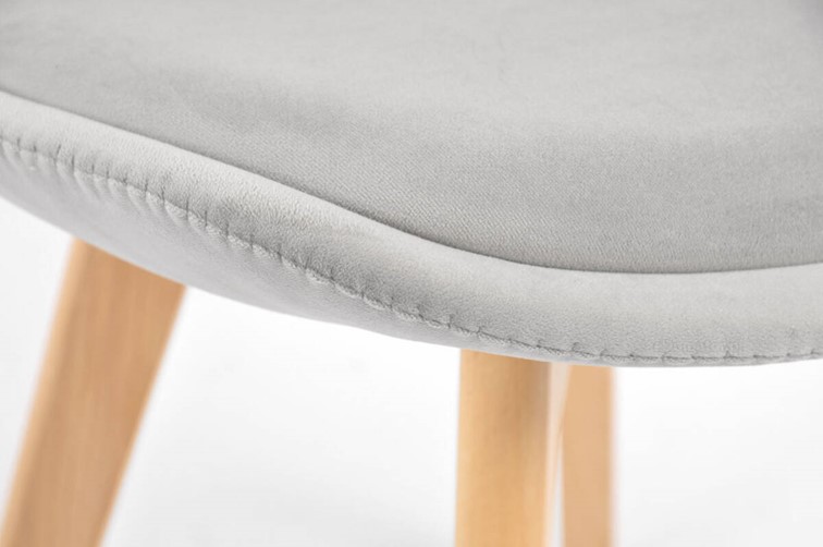 Krzesło BOLONIA LUX Welur Brązowy/Szary