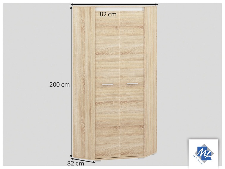 Szafa Narożna Avo 04 82x82x200 Sonoma