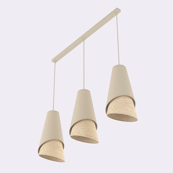 Lampa Wisząca MODA 3 Beżowy/Rattan