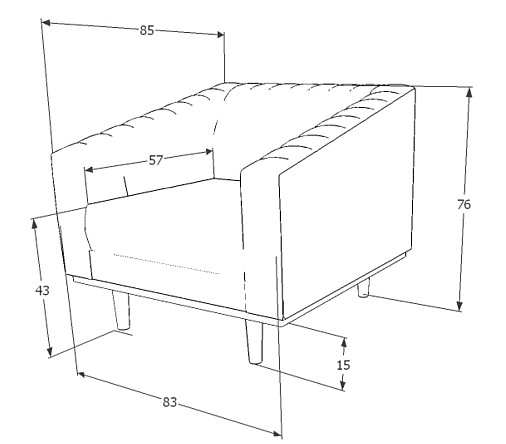 FOTEL ASPREY 1 Velvet Curry Bluvel 68