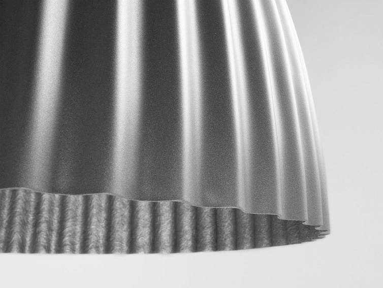 Lampa Wisząca Plissart L 70x60x130 Srebrny