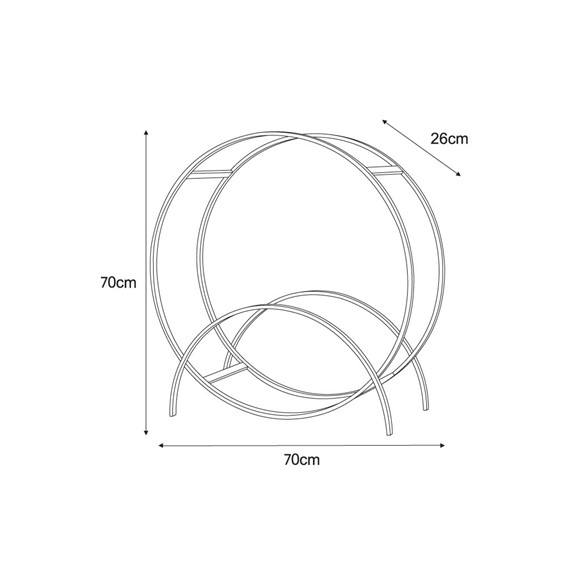 Stojak Na Drewno KAJA HOME KS-21 Czarny
