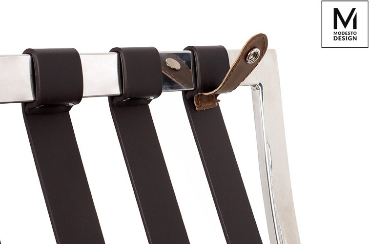 Fotel BARCELON VINTAGE PU Srebrny/Brązowy