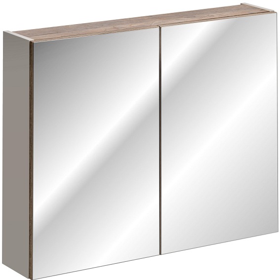 Szafka z Lustrem SANTA FE TAUPE 84-80-A-2D Szary Krzemowy