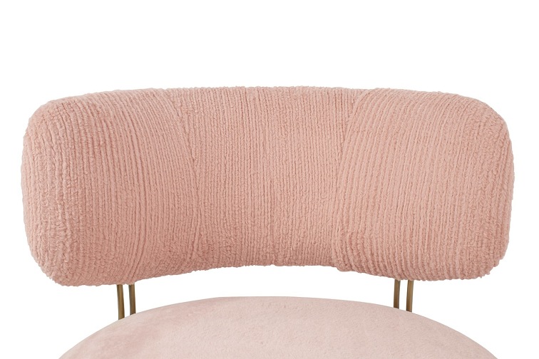 Fotel LOW TEDDY Różowy