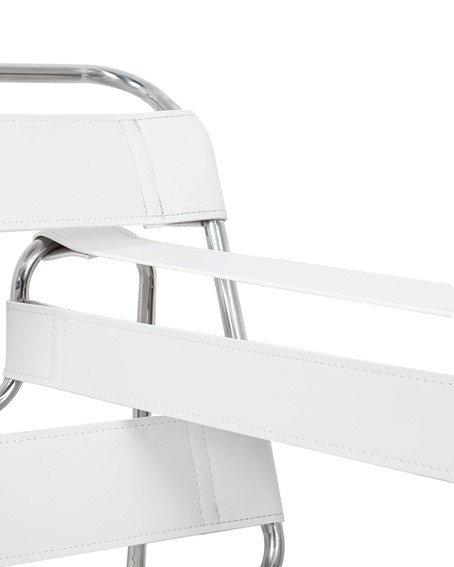 Fotel IVAN Biały/Chrom