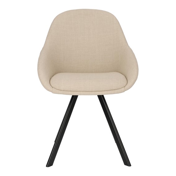 Krzesło NELS Czarne Nogi Beżowy