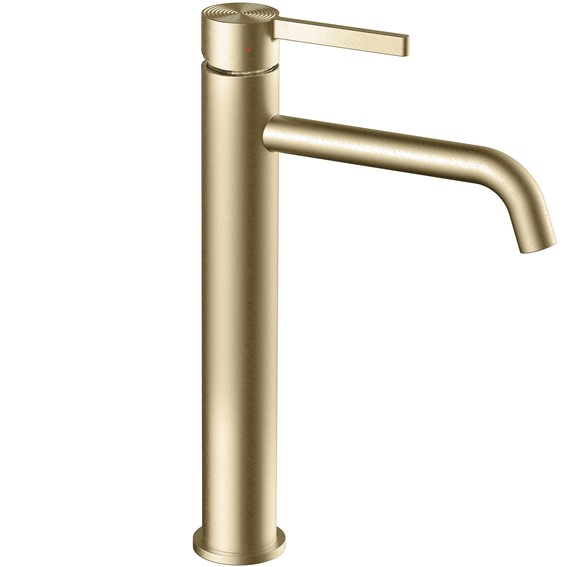 Bateria Umywalkowa Wysoka FOSTER Złoty Szczotkowany