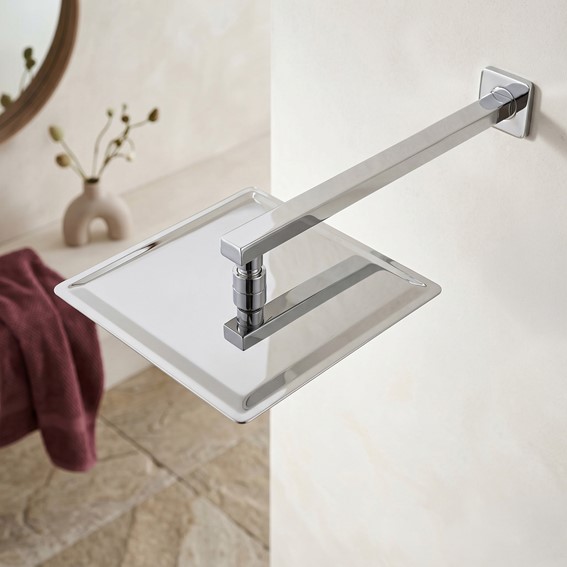 Deszczownica Kwadratowa JS-P015 25cm Chrom