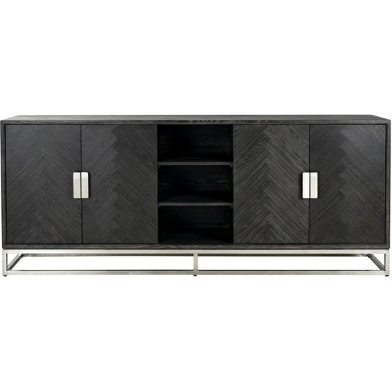 Komoda BLACKBONE SILVER Chrom/Czarny