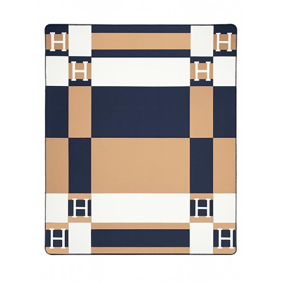 Koc SHP PARIS HOME 135x170 Granatowy/Brązowy