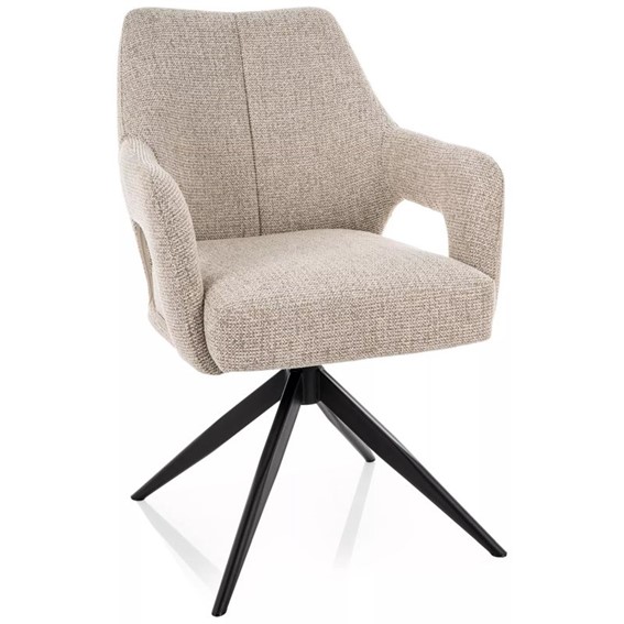 Krzesło OLSEN Noelle Beż/Czarny Mat