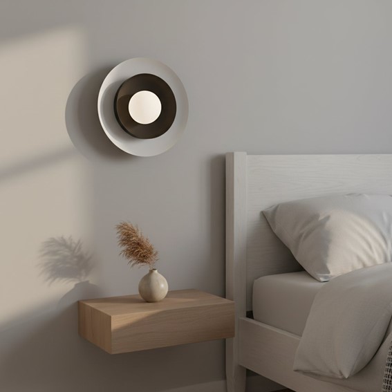 Kinkiet POPPI K1 Biały/Czarny