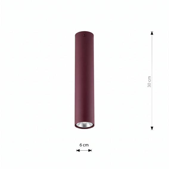 Lampa Sufitowa TECNO 1M Burgundowy
