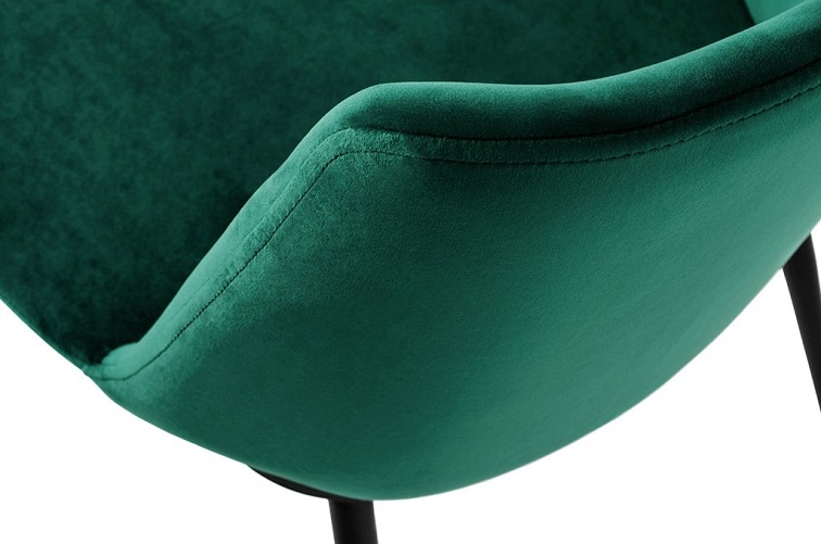 Hoker DIEGO 65 zielony - welur, podstawa czar