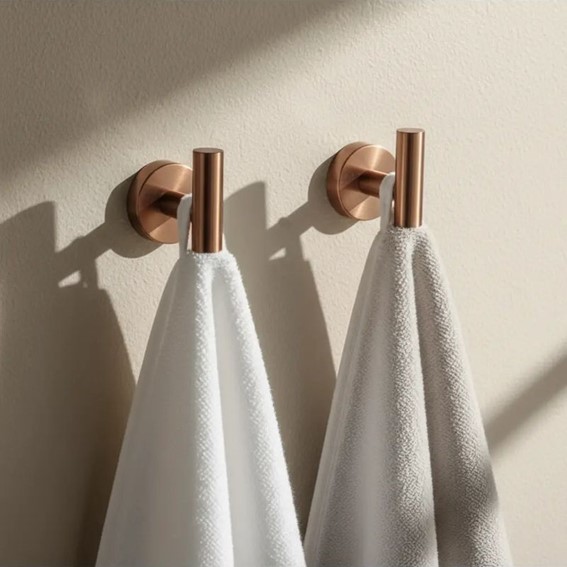 Komplet Wieszaków Łazienkowych ARI Miedź Szczotkowany