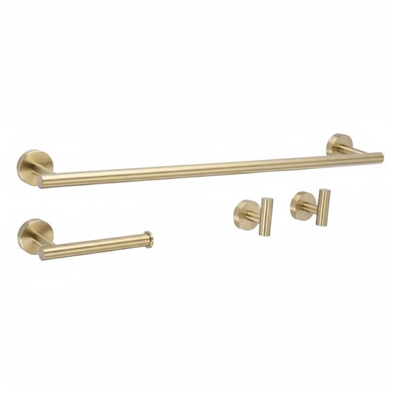 Komplet Wieszaków Łazienkowych ARI Złoty Szczotkowany