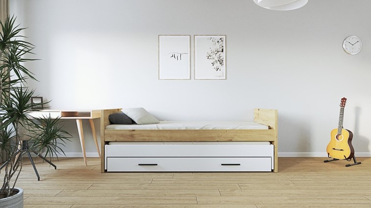 Łóżko VERSO F/1S (moduł) 90x200 Dąb Artisan