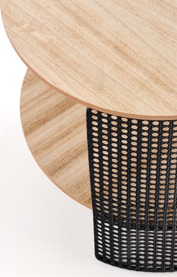 Ława Trafica 41x41 Naturalny/Czarny