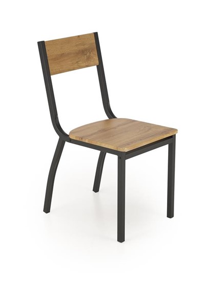 Stół + 4 Krzesła (Zestaw) MILTON Naturalny/Czarny