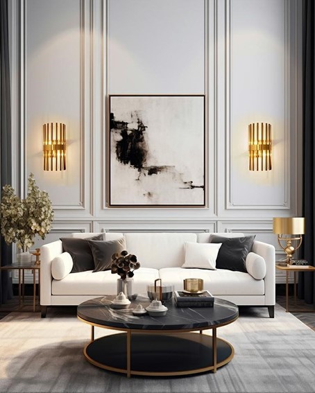 Lampa Ścienna GARDA Złota