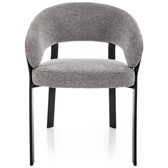 Krzesło NAGOJA Szary/Czarny Mat