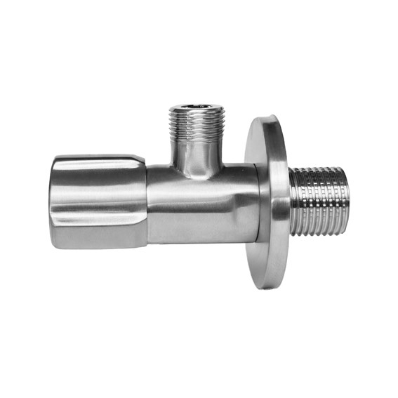 Zawór Kątowy 02 1/2" x 3/8" Nikiel Szczotkowany