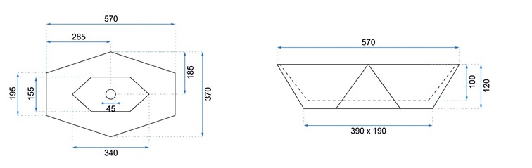 Umywalka Nablatowa VEGAS Biały