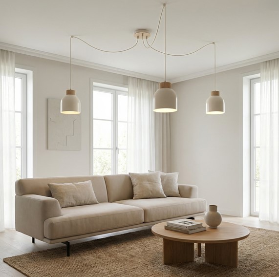 Lampa Wisząca KRU 3 Biały