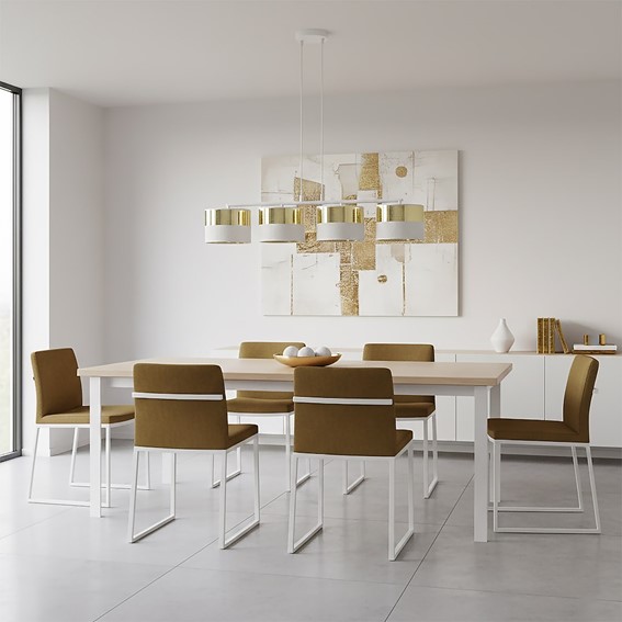 Lampa Wisząca LUX 4 Czarny/Złoty