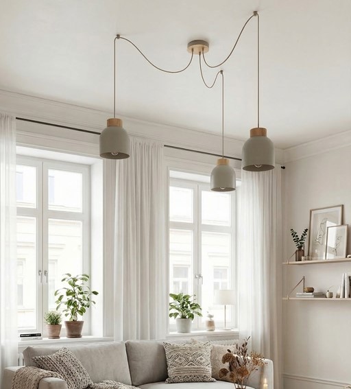 Lampa Wisząca KRU 3 Beżowy