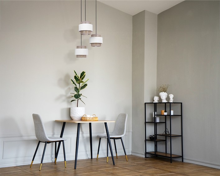 Lampa Wisząca CEZAR K-5272 Biały/Beżowy