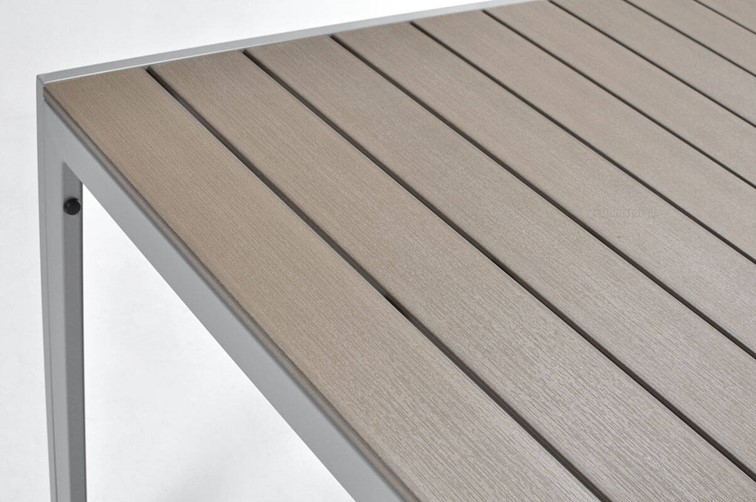 Stół Ogrodowy MODENA 150X90x74 Srebrny/Brązowy