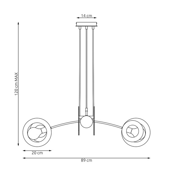 Lampa Wisząca SKIVA 4 Biały