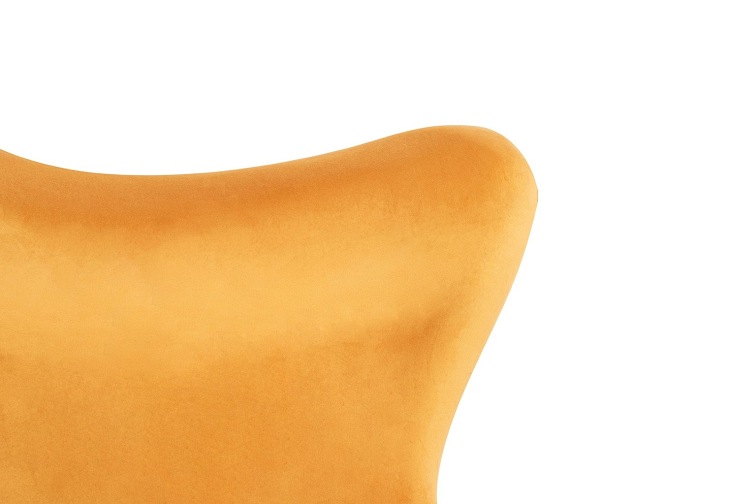 Fotel EGG Szeroki Velvet Musztardowy