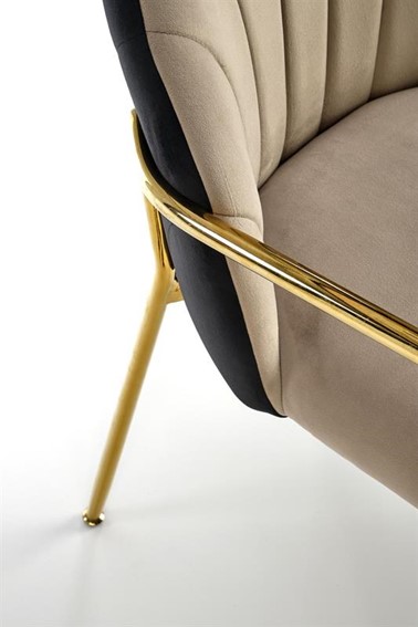 Krzesło K500 Złoty/Beżowy