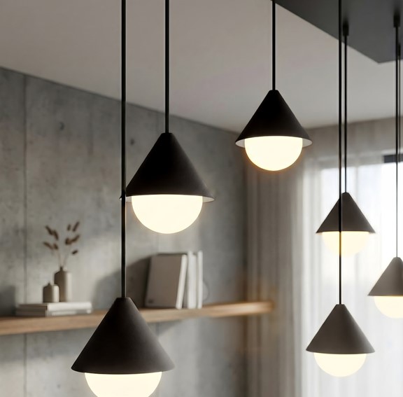 Lampa Wisząca GIRO 6 Czarny