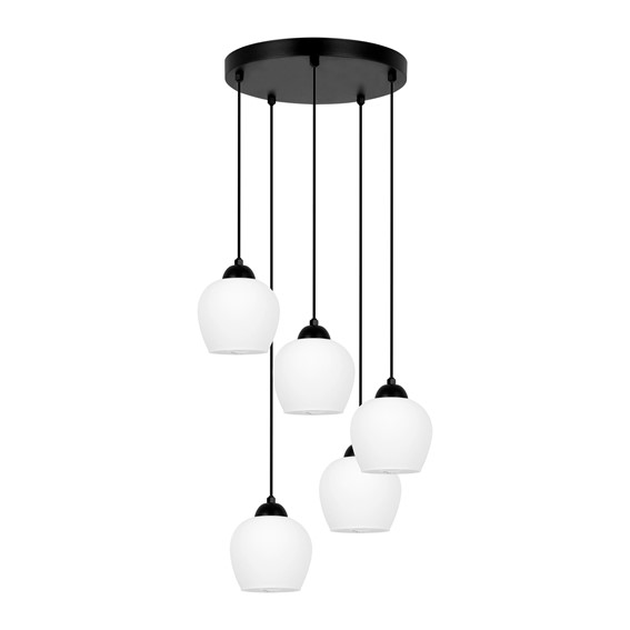 Lampa Wisząca ABRO K-5602 Czarny/Biały