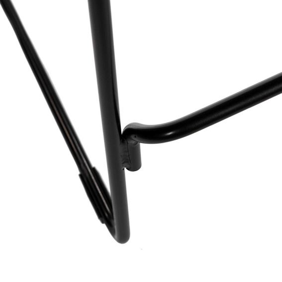 Krzesło Barowe DILL Low Czarne Z Czarną Poduszką