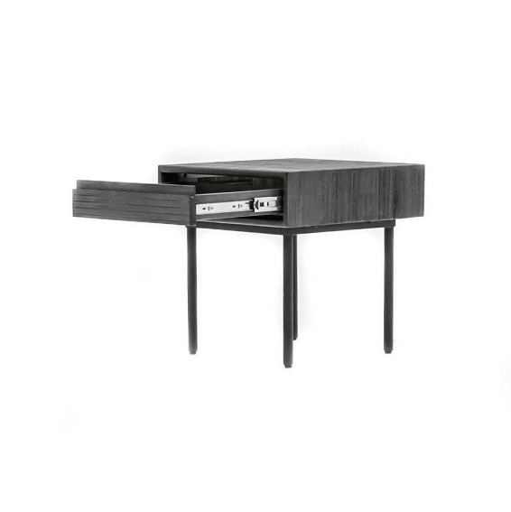 Stolik Nocny Capella L07 50x50 Szary/Czarny