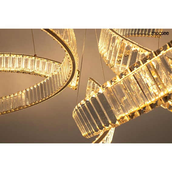 Lampa Wisząca LIBERTY LINE 8 Złoty/Transparentny