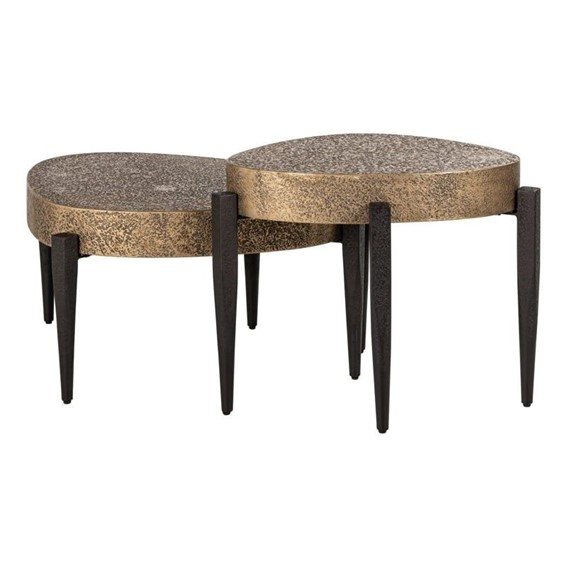 Zestaw Stolików MARQUEE Czarny/Złoty