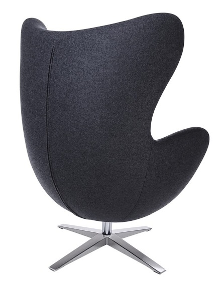 Fotel EGG Szeroki Ciemny Szary